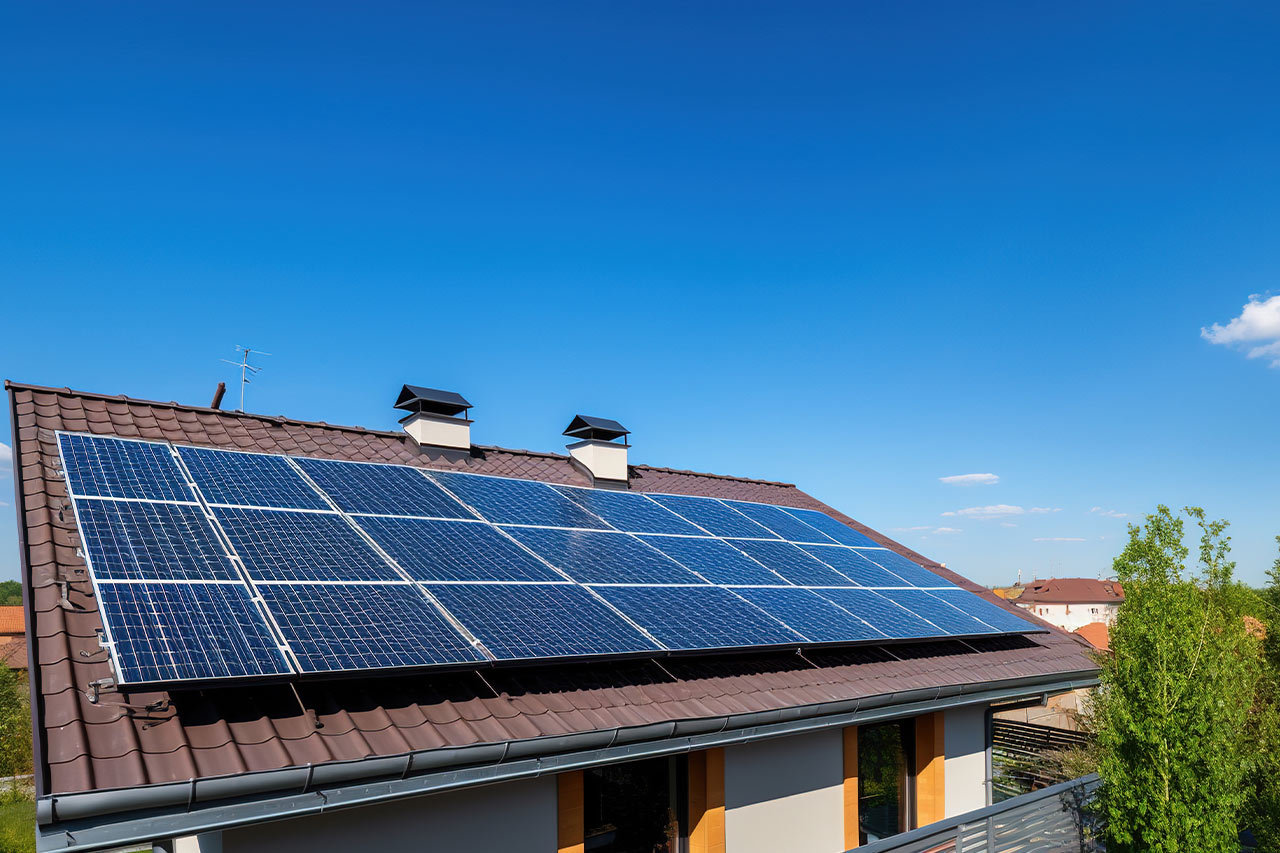 pannelli fotovoltaici sul tetto di casa